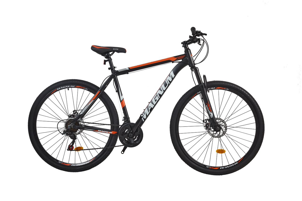Горный велосипед Magnum Legend 27.5 черный/оранжевый - фото 1 - id-p104520036