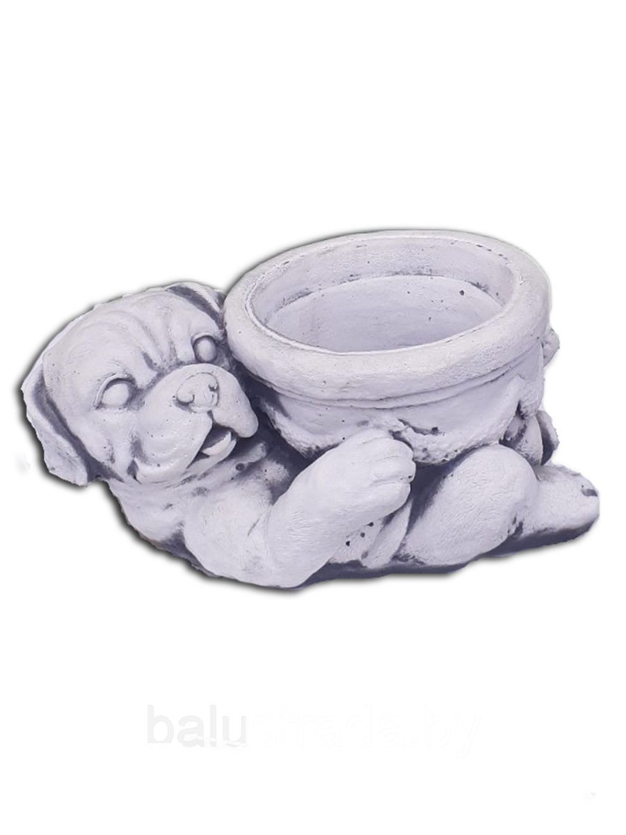 Бетонная скульптура Башмачок с собачкой А 118