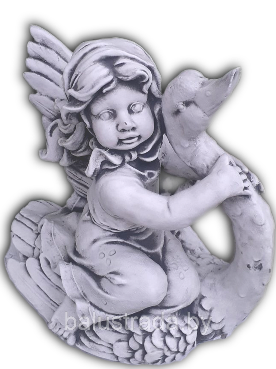 Бетонная скульптура Девочка на лебеде С 172