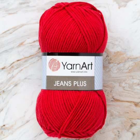 Пряжа Ярнарт Джинс Плюс (YarnArt Jeans Plus ) цвет 90 красный