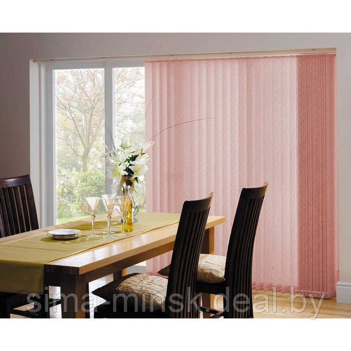 Набор ламелей 180 см "Вертикальные шторы. Лайн", 5 шт, цвет розовый - фото 3 - id-p184509757
