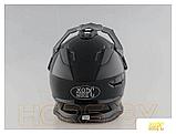 Шлем Хорс-Моторс Шлем для водителей и пассажиров мотоциклов и мопедов (черный глянцевый, M) BLD-819-7, фото 3