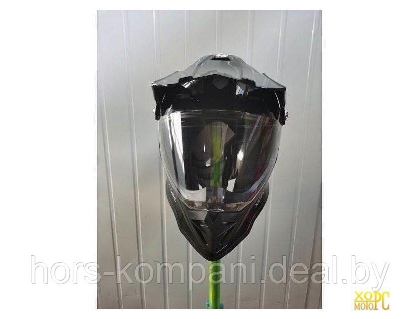 Шлем Хорс-Моторс Шлем для водителей и пассажиров мотоциклов и мопедов (черный глянцевый, M) BLD-819-7 - фото 4 - id-p184524027