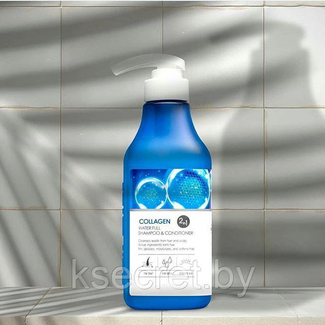 FarmStay Шампунь-кондиционер для волос с коллагеном FarmStay Collagen Water Full Shampoo & Conditioner,530 мл - фото 2 - id-p184530407