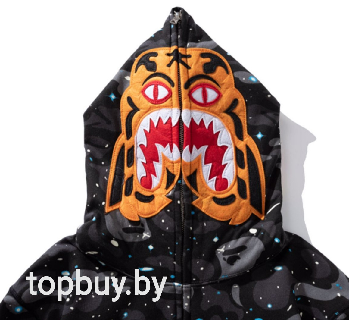 Худи BAPE Space Camo Tiger, чёрный.Светится в темноте. - фото 3 - id-p184534516