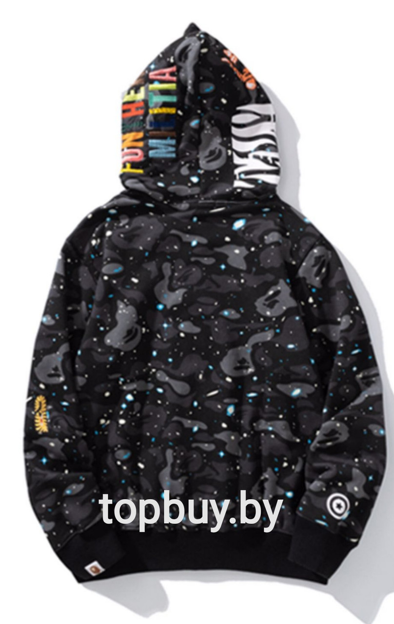 Худи BAPE Space Camo Tiger, чёрный.Светится в темноте. - фото 2 - id-p184534516