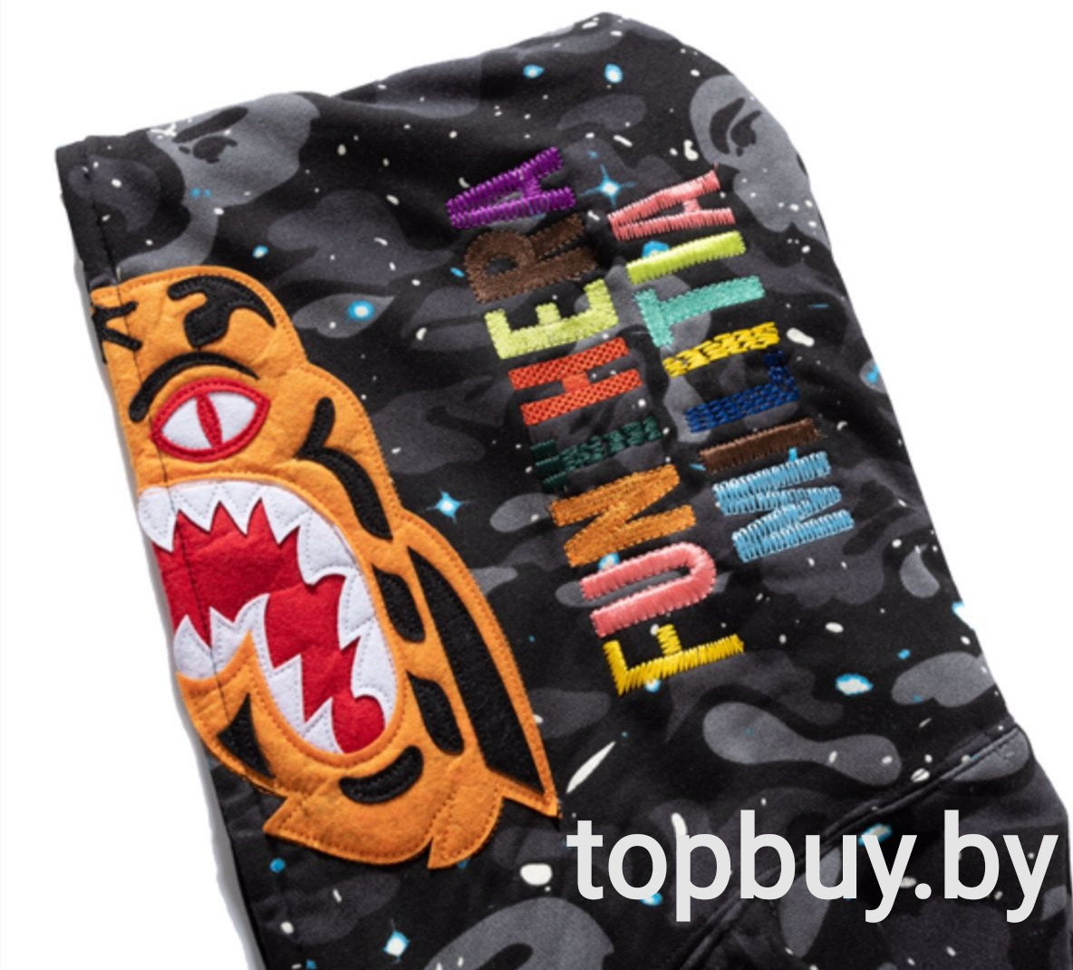 Худи BAPE Space Camo Tiger, чёрный.Светится в темноте. - фото 5 - id-p184534516