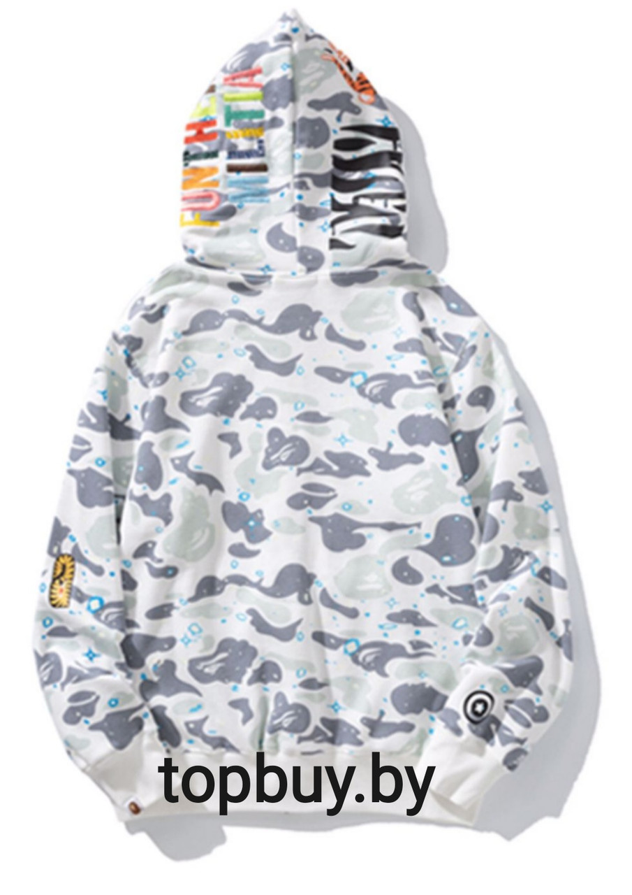 Худи BAPE Space Camo Tiger, белый. Светится в темноте. - фото 2 - id-p184534599