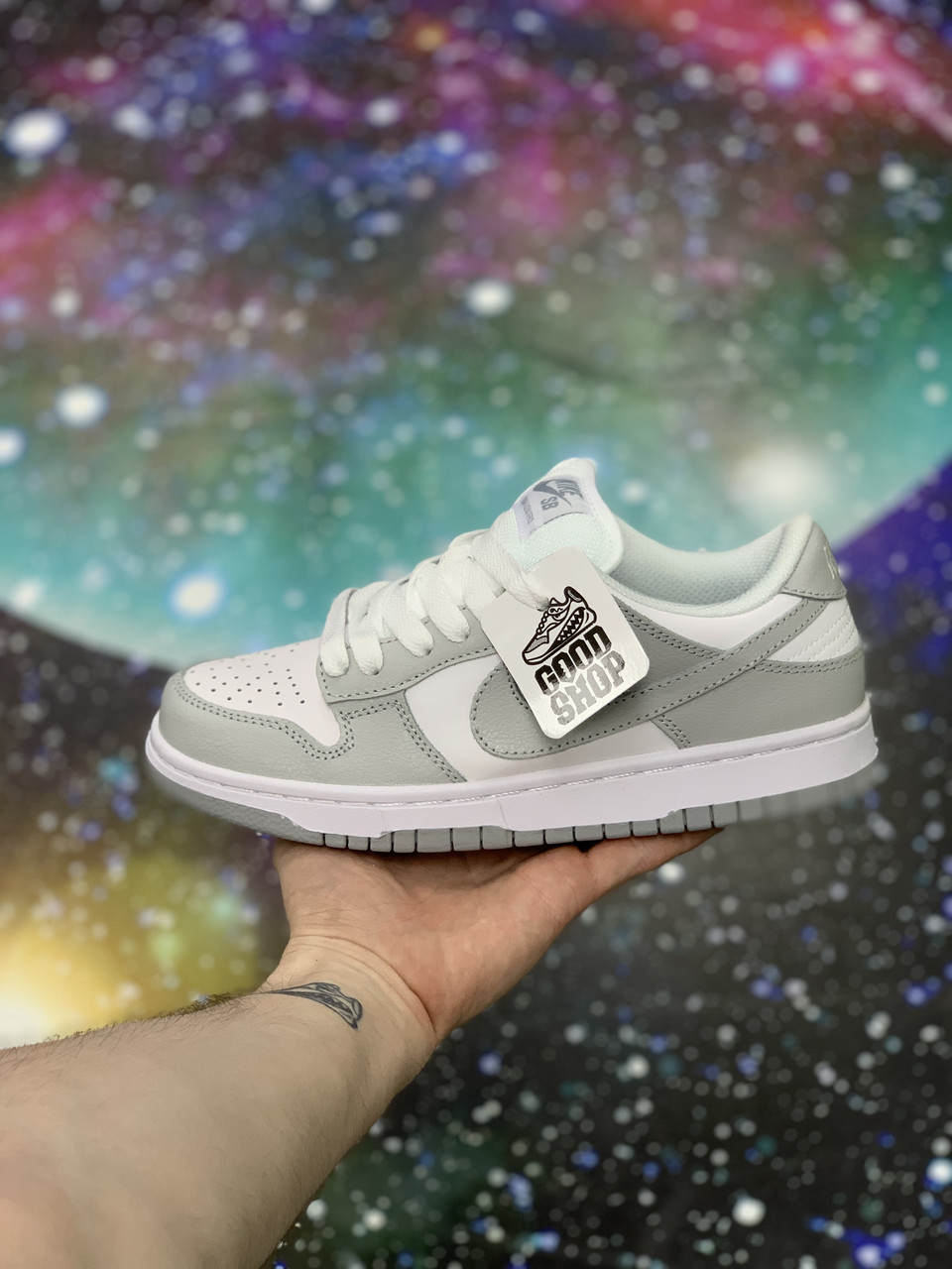 Кроссовки Nike Dunk SB Low White Grey Fog