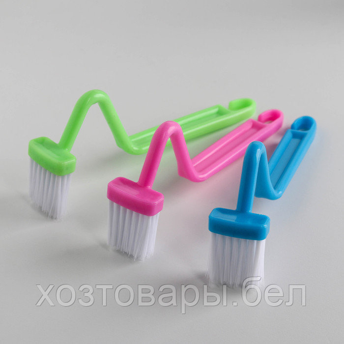 Щетка для мытья посуды с изогнутой ручкой 22 см, цвет МИКС - фото 4 - id-p184545753