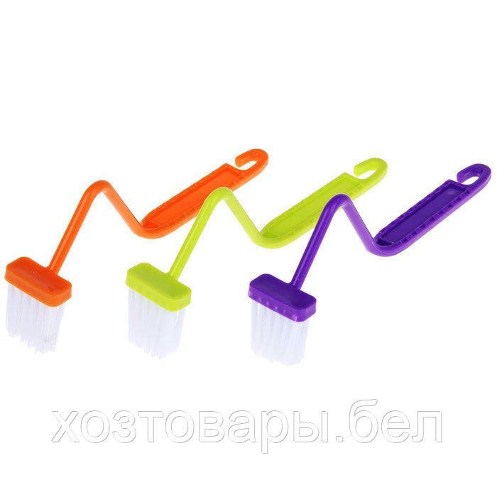 Щетка для мытья посуды с изогнутой ручкой 22 см, цвет МИКС - фото 7 - id-p184545753
