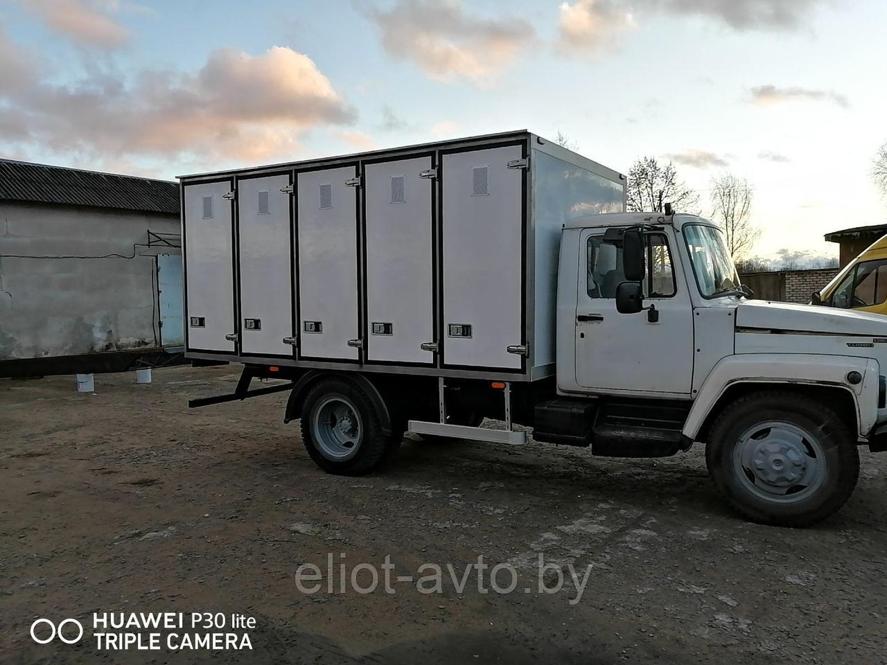 Кузов-фургон для перевозки хлебобулочной продукции на базе автомобиля ГАЗ