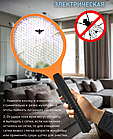 Электрическая мухобойка для комаров, мух и насекомых (Mosquito Swatter), фото 4