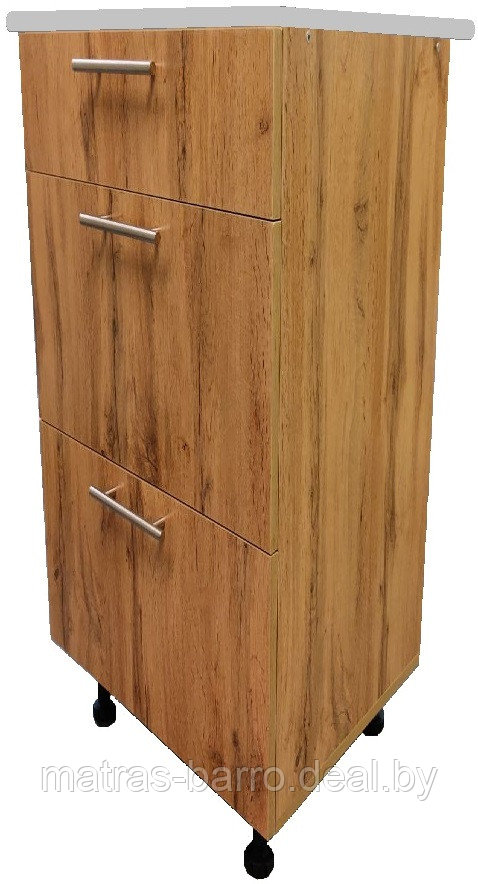 Кухонный шкафчик напольный НШ40р на 3 ящика (ДСП дуб вотан) - фото 1 - id-p184594798