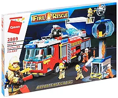 Конструктор Qman 2809 "Пожар в аэропорту" , аналог Лего LEGO