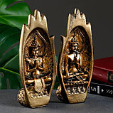 Фигура "Две ладони с Буддой" бронза, 11х21х8см, фото 3