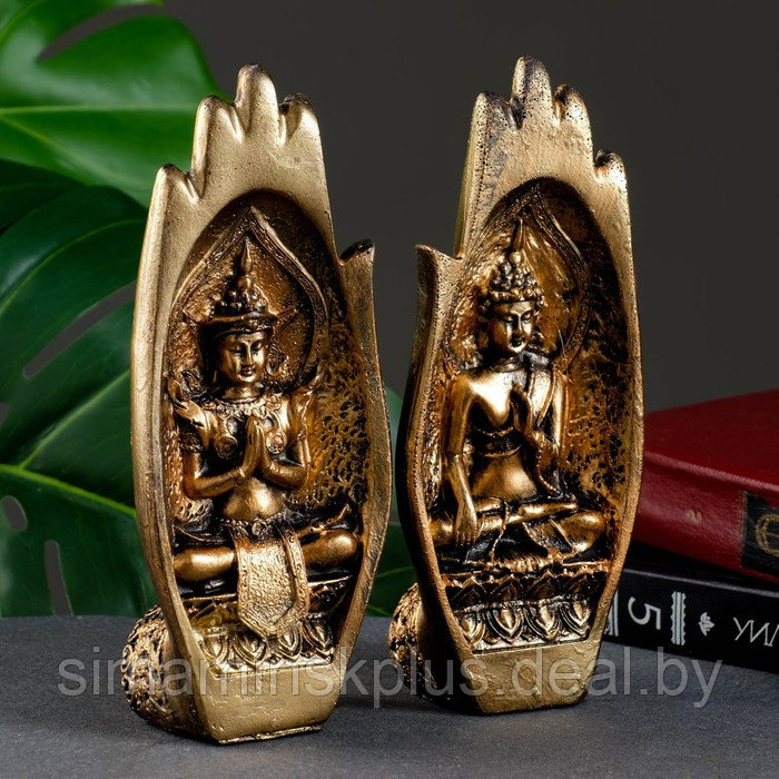 Фигура "Две ладони с Буддой" бронза, 11х21х8см - фото 3 - id-p184648424
