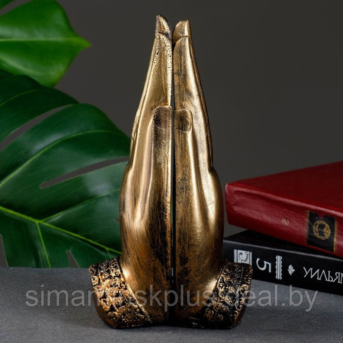 Фигура "Две ладони с Буддой" бронза, 11х21х8см - фото 6 - id-p184648424