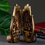 Фигура "Две ладони с Буддой" бронза, 11х21х8см, фото 7