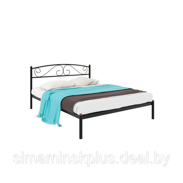 Кровать «Вероника», 190 × 120 cм, каркас чёрный - фото 1 - id-p184649518