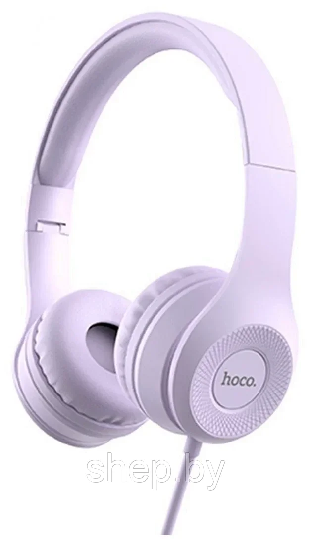 Наушники Hoco W21 полноразмерные с микрофоном цвет: черный,серый,пурпурный - фото 7 - id-p180245266