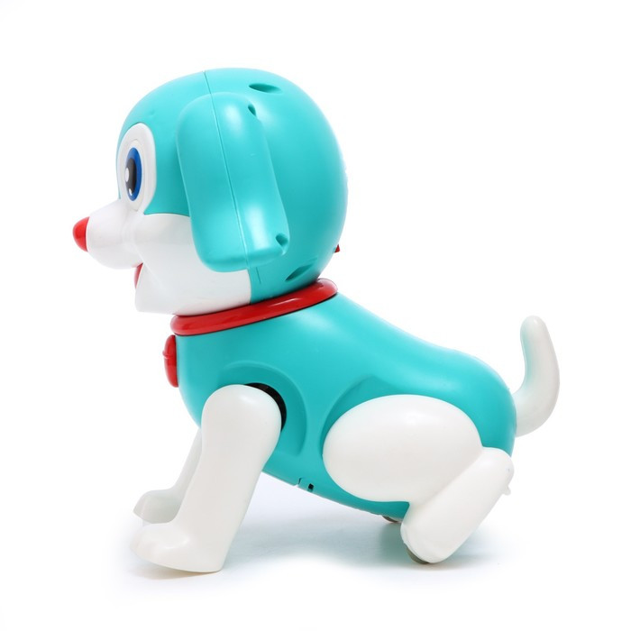 Собака «Тобби», ходит, свет, звук, работает от батареек, цвет голубой - фото 2 - id-p184655779