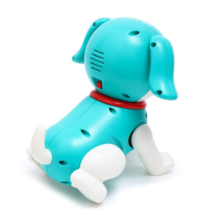 Собака «Тобби», ходит, свет, звук, работает от батареек, цвет голубой - фото 3 - id-p184655779