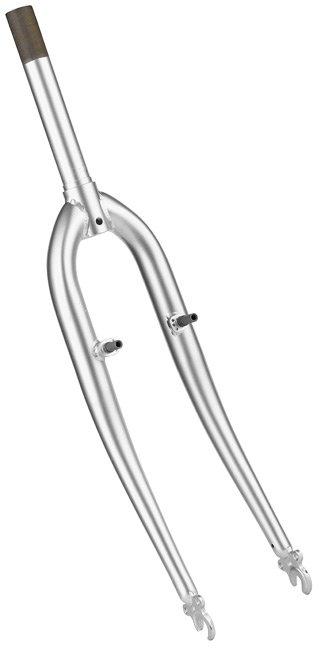 Вилка велосипедная 26", жесткая, резьбовая, 1"х 164 мм, под V-brake, для Navigator 210,250, серебристая