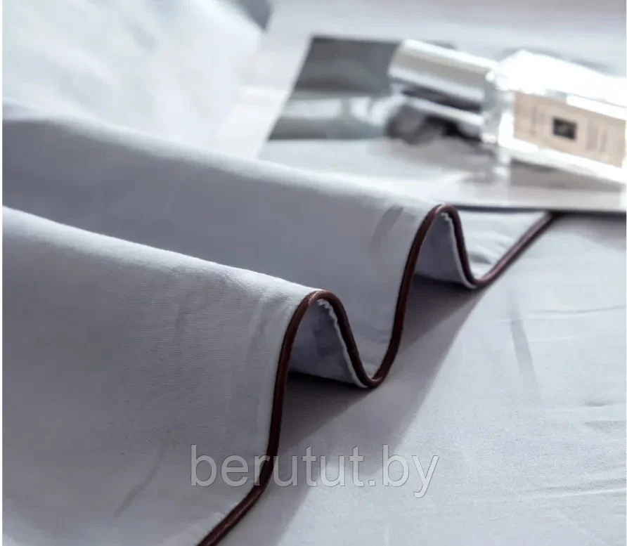Комплект постельного белья Евро MENCY ЖАТКА Серый - фото 4 - id-p184658230