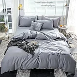Комплект постельного белья Евро MENCY ЖАТКА Серый, фото 2