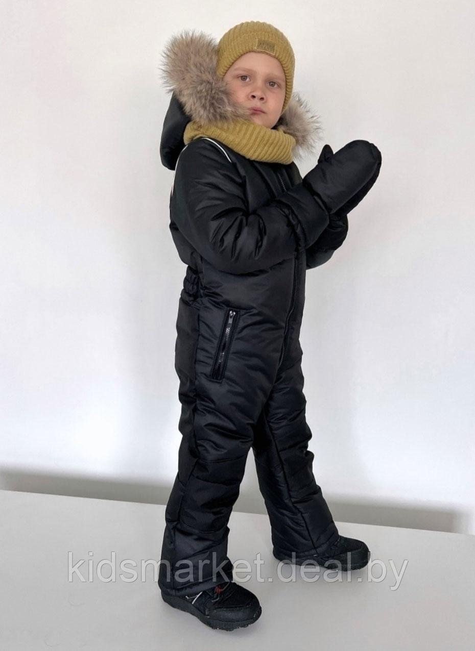 Комбинезон детский зимний мембрана DINLI KIDS черный (Размеры: 104,110) - фото 2 - id-p184659211