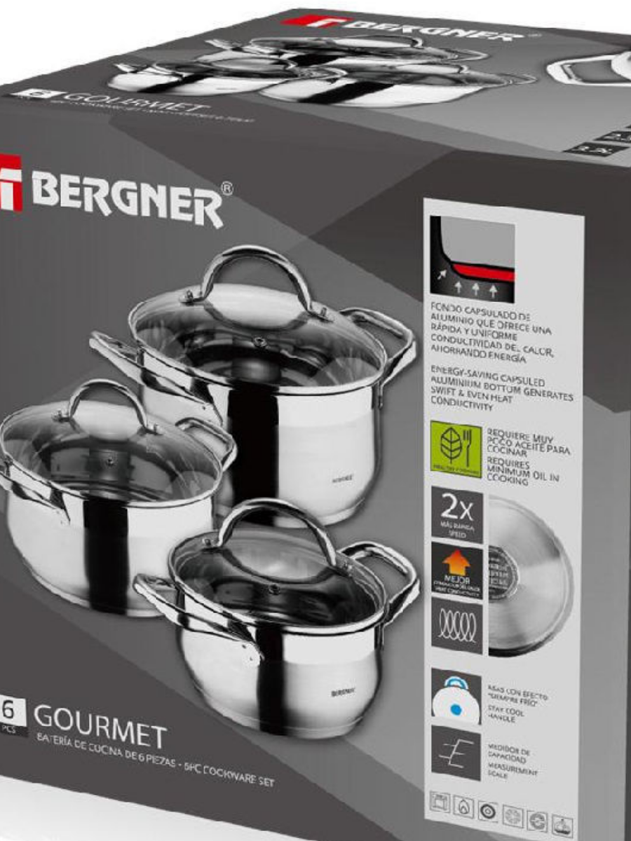 Набор посуды Bergner 6пр BG-9515L