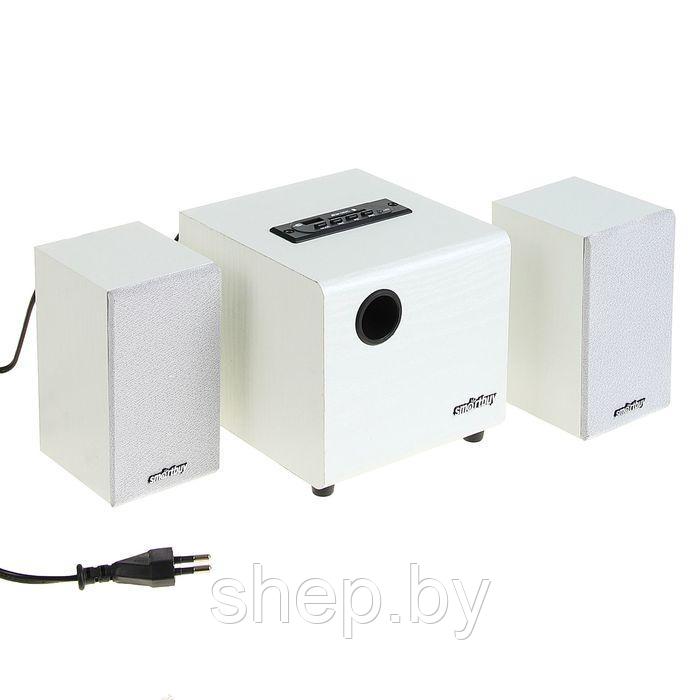 Акустическая 2.1 система SmartBuy SPARTA , 12 Вт, пластик/дерево, USB, FM-радио, 220В Цвет : белый,черный - фото 3 - id-p168521947