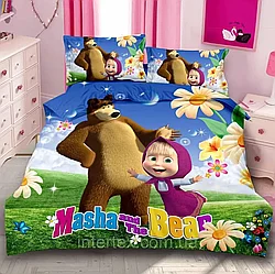 Детское постельное полуторка Маша и Медведь
