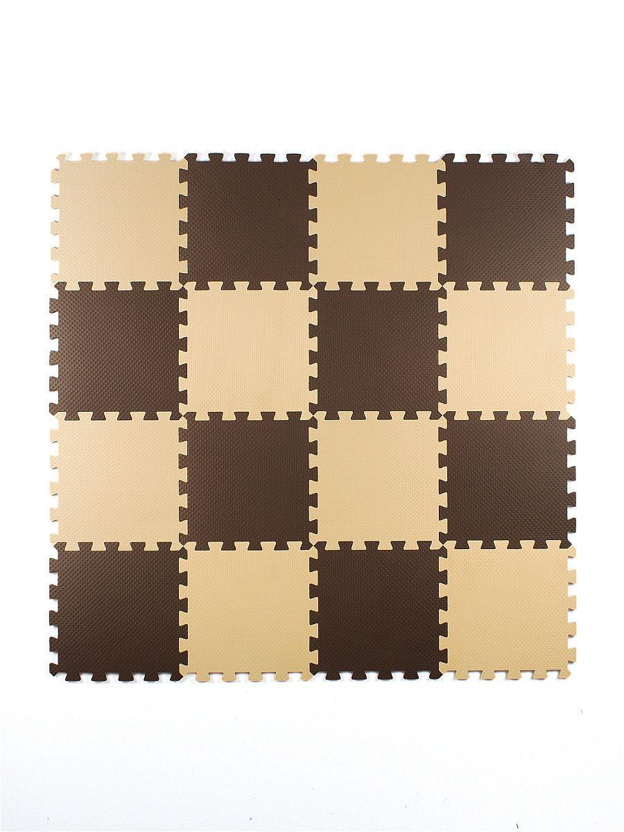Мягкий пол универсальный 25*25(см) бежево-коричневый - фото 1 - id-p184662933