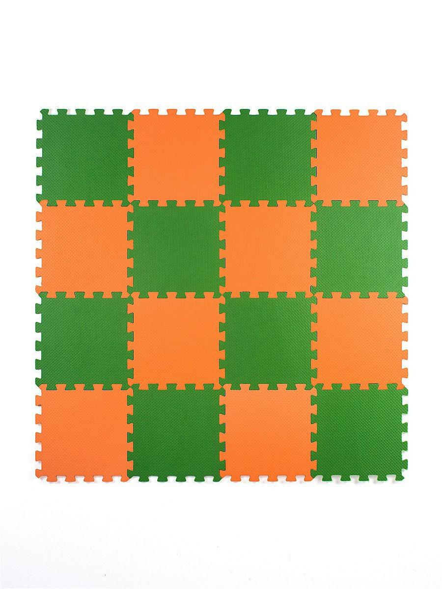 Мягкий пол универсальный 25*25(см) оранжево-зеленый