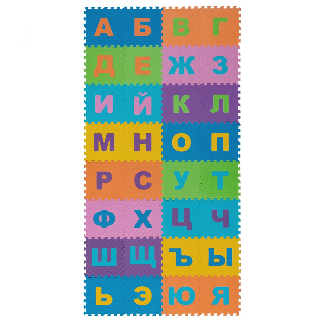 Коврик игровой пазл детский "Русский Алфавит" 20*20 см, 32 детали