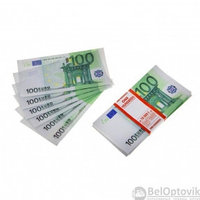 Купюры бутафорные доллары, евро, рубли (1 пачка) 100 Euro бутафорных (100 шт. в пачке)