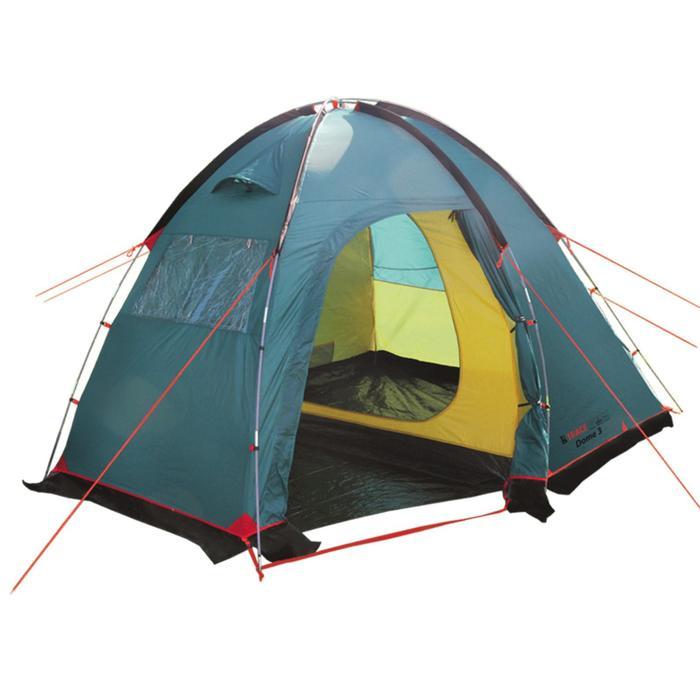 Палатка, серия Casmping Dome 3, зелёная, 3-местная - фото 1 - id-p184667709
