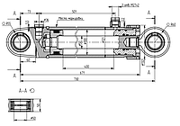 Гидроцилиндр рулевой Амкодор 2541, 2551, 2243В КГЦ 630.100-50-400