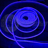 Неоновая светодиодная лента Neon Flexible Strip с контроллером / Гибкий неон 5 м. Синий, фото 4