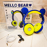 Беспроводные Bluetooth наушники Hello Bear BK-5 с подсветкой Синий, фото 3