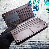 NEW Baellerry Business  Мужское портмоне S6703 (7 отделений, на молнии, с ручкой) Светло-коричневое, фото 4