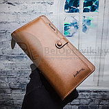 NEW Baellerry Business  Мужское портмоне S6703 (7 отделений, на молнии, с ручкой) Темно-коричневое, фото 3