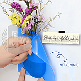 Настенная силиконовая ваза для цветов Magic Vase, многоразовая (без клея, гипоаллергенный материал) Фиолетовая, фото 5