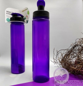 Бутылка с клапаном Healih Fitness для воды и других напитков, 500 мл. Сито в комплекте Фиолетовая