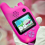 Детская цифровая камера-фотоаппарат с функцией рации Walkie Talkie (ходи-говори) Розовая, фото 8