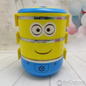 Ланч бокс многоярусный Миньон Doraemon 3 секции 1.5л