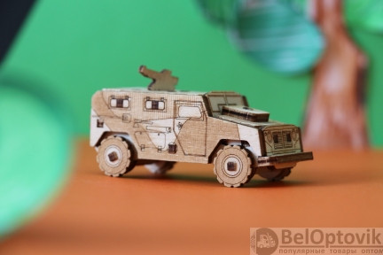 Деревянный конструктор (сборка без клея) Машина UNIT CAR UNIWOOD