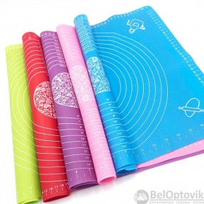 Коврик силиконовый для раскатки теста, 60 х 45 см (64 х 45 см) Красный